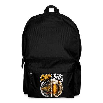 Carp And Beer Funny Fishing Design - Backpack - black - Front