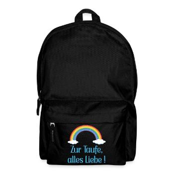 Baby Taufe Glückwünsche - Rucksack - Schwarz - Vorne