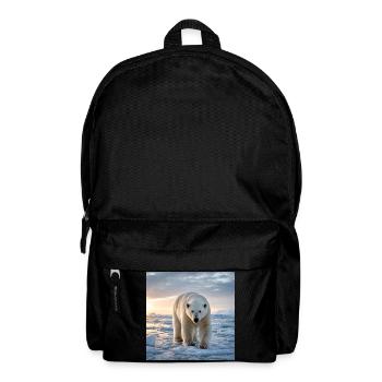 Ours polaire arctique sur la glace - Sac à dos - noir - Devant