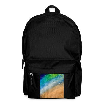 Farbfluss und Goldlinien - Rucksack - Schwarz - Vorne