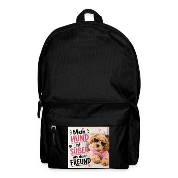 Mein Hund ist süßer als dein Freund - Rucksack - Schwarz - Vorne