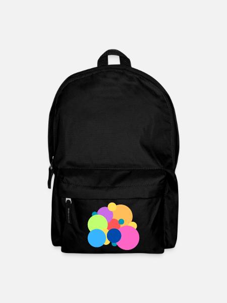 Verspielte Farbpunkte - Rucksack - Schwarz