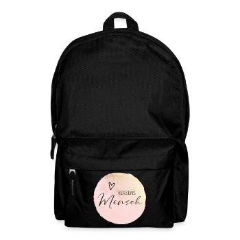 Herzensmensch - Rucksack - Schwarz - Vorne