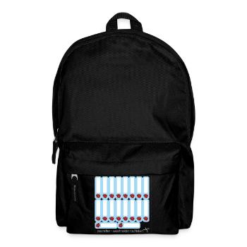 DIY Schulaufkleber Marienkäfer - 18 er Set - blau - Rucksack - Schwarz - Vorne