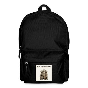 We Heard Everything Funny Meerkat - Rucksack - Schwarz - Vorne