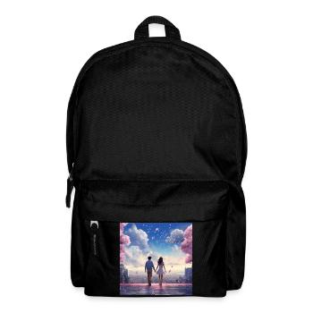 Heart sound in the cherry blossom light - Backpack - black - Front