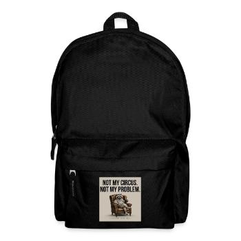 NOT MY CIRCUS Funny Raccoon Design - Rucksack - Schwarz - Vorne