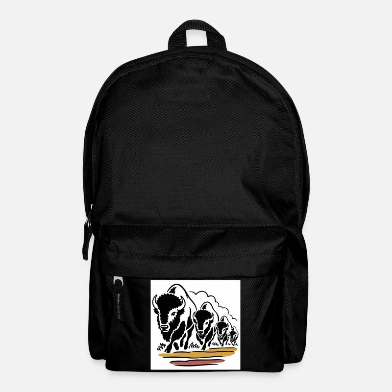 Buffalo horde on the move - Backpack - black