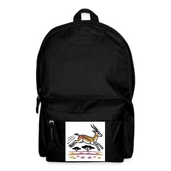Gazelle dans un paysage doré - Sac à dos - noir - Devant