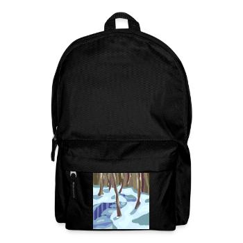 Winter Forest in Cold Shades - Backpack - black - Front