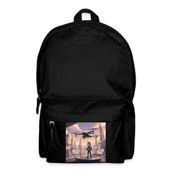 Drone Pilot in Neon Town - Backpack - black - Front