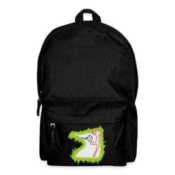 Kickschuss Fußballer Stürmer - Rucksack - Schwarz - Vorne