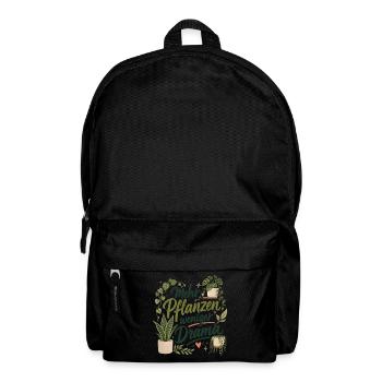 Mehr Pflanzen, weniger Drama - Rucksack - Schwarz - Vorne