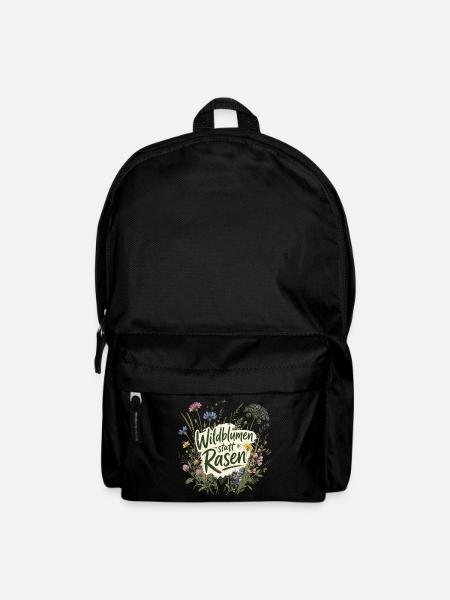 Wildblumen statt Rasen - Rucksack - Schwarz