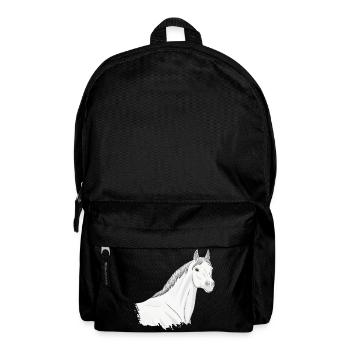 La tête d'un cheval Abbayan gris clair - Sac à dos - noir - Devant