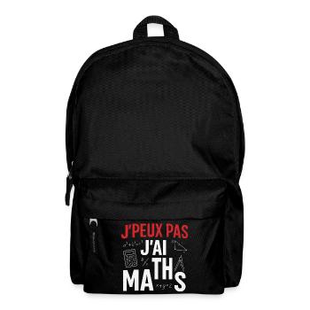 J'peux pas j'ai maths - Sac à dos - noir - Devant