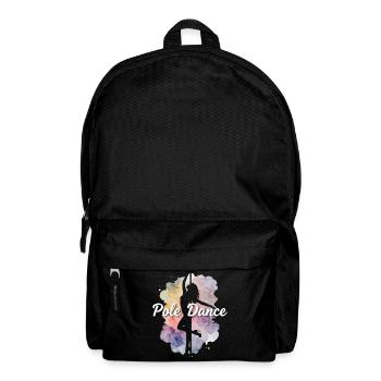 Silhouette de pole dance : femme aquarelle en talons hauts - Sac à dos - noir - Devant