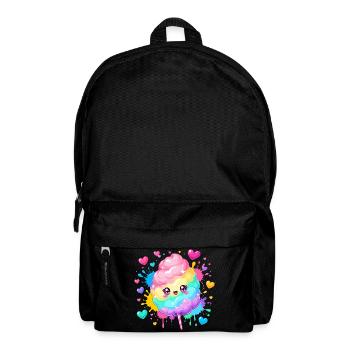 Rainbow Candy Cane Heart Happiness - Backpack - black - Front