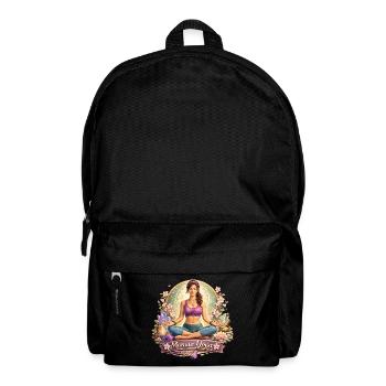 Maman Yoga Zen Fleurs Cristaux - Sac à dos - noir - Devant