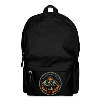 C’est une belle journée pour le badge de trail running - Sac à dos - noir - Devant