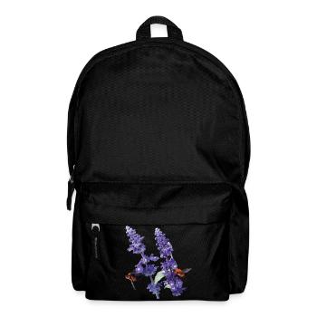 Vibrant_Salvia_Farinacea_-_Bumblebees - Rucksack - Schwarz - Vorne