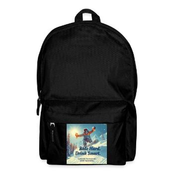 Ride Hard Drink Smart Mountain Fun - Backpack - black - Front