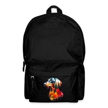 Dackel - Rucksack - Schwarz - Vorne