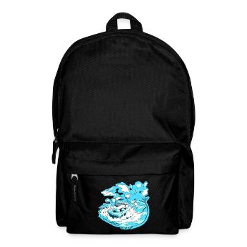 Eisbär-Surfer - Rucksack - Schwarz - Vorne