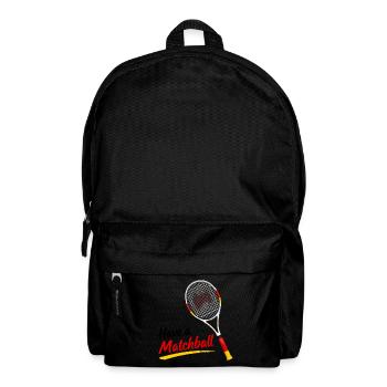 Matchball Tennis Logo – Herzform - Rucksack - Schwarz - Vorne
