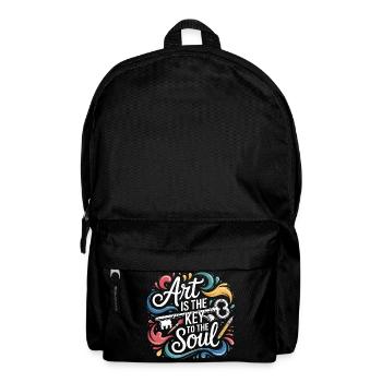 Art Is The Key To The Soul Artist Saying Painter - Backpack - black - Front