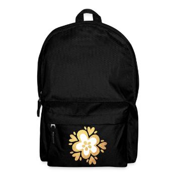 Yoga Gold Blume Flower Power Namaste Luxus Yogi - Rucksack - Schwarz - Vorne