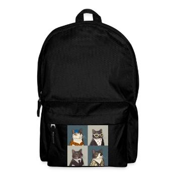 Rebel Chic Tuxedo Cat Quartet - Backpack - black - Front