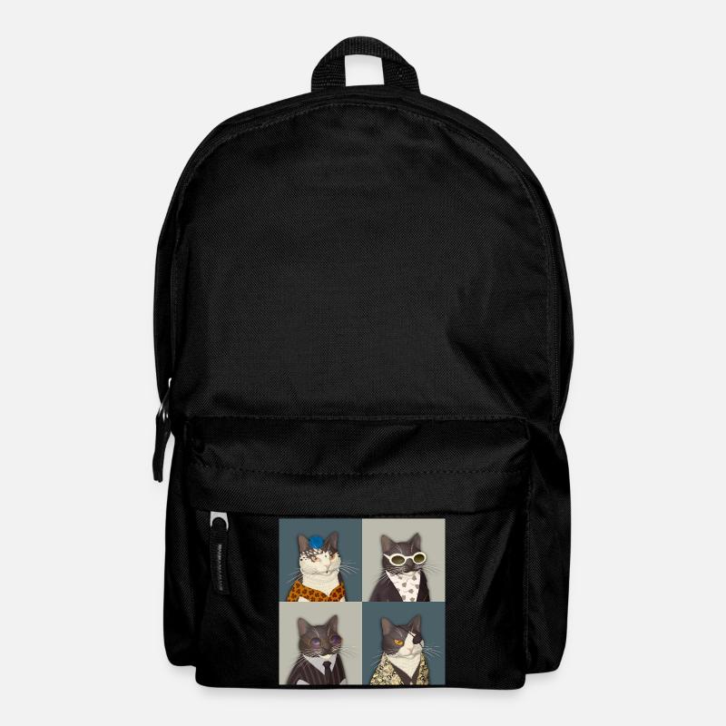 Rebel Chic Tuxedo Cat Quartet - Backpack - black