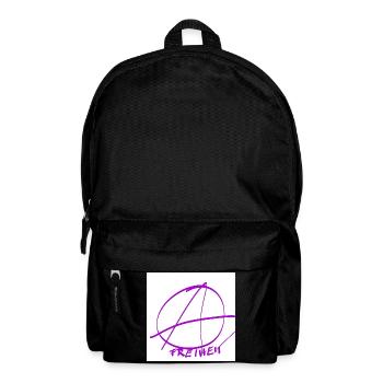 Freedom in the Circle of Anarchy – Purple Lines - Backpack - black - Front