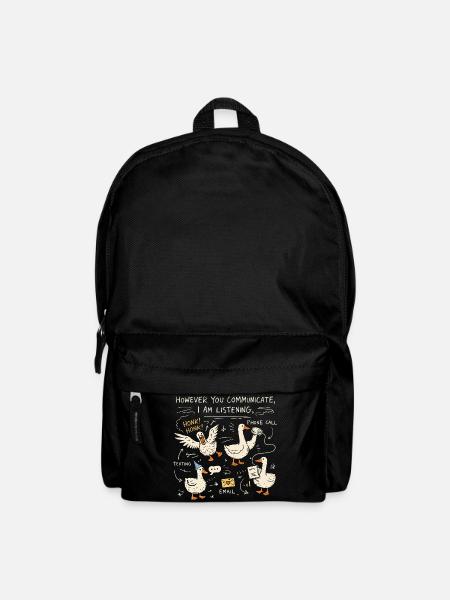 Ich höre Gänse-Humor | Sprach- und Sprachtherapie-Geschenk - Rucksack - Schwarz
