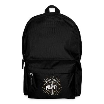 Powered by prayer christian faith - Backpack - black - Front