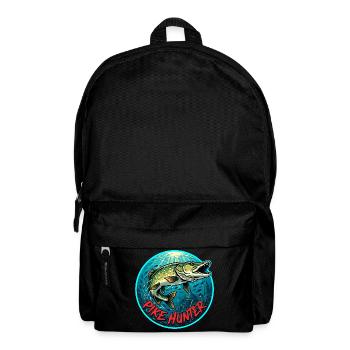 Motif de la pêche au brochet - Sac à dos - noir - Devant