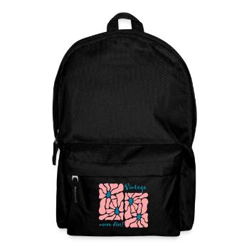 Motif rétro de Fleurs Vintage - Sac à dos - noir - Devant