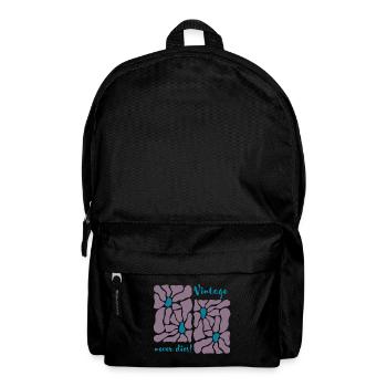 Vintage bleibt unvergänglich – Retro Blumen Design - Rucksack - Schwarz - Vorne