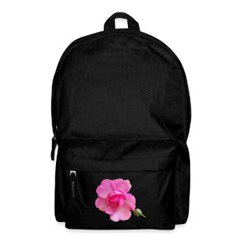 Vibrant_Pink_Rose_Bloom - Rucksack - Schwarz - Vorne