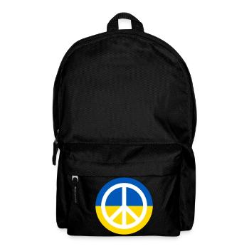 Peace Ukraine - Peace Solidarity Blue Yellow - Backpack - black - Front