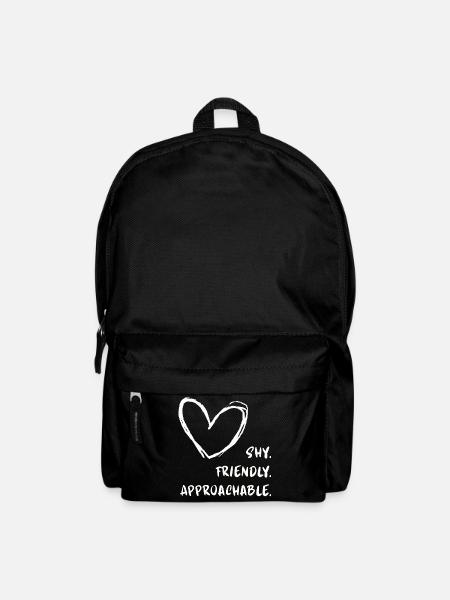Flirting Introverts Shy Friendly Approachable - Backpack - black