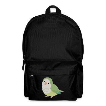Cute Quaker Parrot Green Bird - Backpack - black - Front