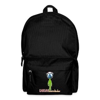 Kabeljau Alien Fisch Humor Geschenk für Angler - Rucksack - Schwarz - Vorne