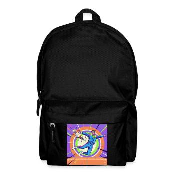 Néon Pop Tennis Star Style Rétro - Sac à dos - noir - Devant