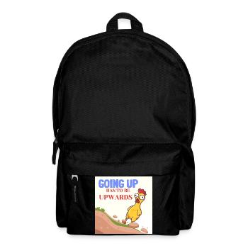 Humour motivant de Drôle de poulet qui monte vers le haut - Sac à dos - noir - Devant