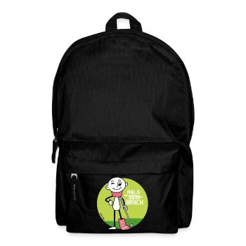 Hals und Beinbruch - Genesungs Wünsche  - Rucksack - Schwarz - Vorne