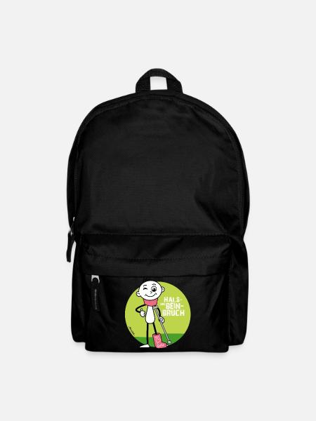 Hals und Beinbruch - Genesungswünsche - Mutmacher  - Rucksack - Schwarz