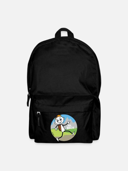 Lustiges Wander / Outdoor T-Shirt als Geschenk ⛰️ - Rucksack - Schwarz