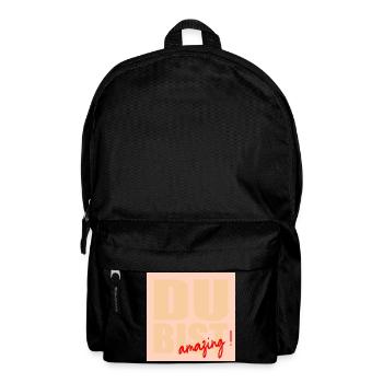 Bonne humeur, estime de soi, - Sac à dos - noir - Devant